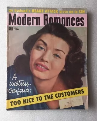 Vintage Modern Romances Magazine December 1956 Womens Interest Stories • $13.45