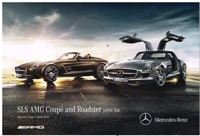 Mercedes Benz Sls Amg Gull-wing Coupe & Roadster Orig. 2012 Factory Price List • $21.78