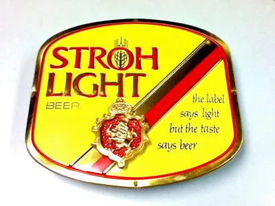 Stroh Light Beer Sign 3-D Wall Tacker Display Box Vintage 1979 Strohs Brewery H1 • $48.99
