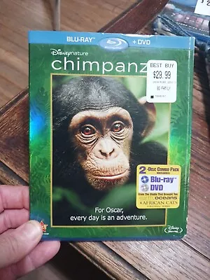 Disney Chimpanzee (Blu-ray/DVD 2012 2-Disc Set) New Sealed • $12.95