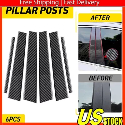 6x Gloss Black Pillar Posts Door Cover Trim For Infiniti G35 G37 Sedan 2002-13 G • $16.99