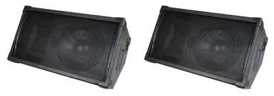 NEW (2) 12  PA Floor Monitor Stage Speakers Live Band Sound Pro Audio 8ohm.PAIR  • $179