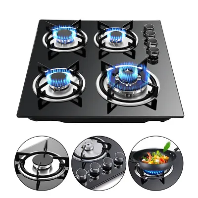 23  4-Burners Gas Cooktop Stove Top Tempered Glass Built-In LPG/NG Gas Cooktops • $157.71