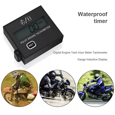 New Tach Meter Tachometer Digital Display Universal Waterproof Motorcycle Timer • $21.49