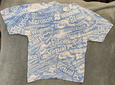 Microsoft Office Windows XP Virtual PC TechNet Visio2003 - AOP XL T-Shirt • $22.98