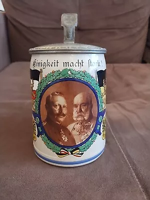 Vintage WWI Beer Stein German-Austrian Unity • $38
