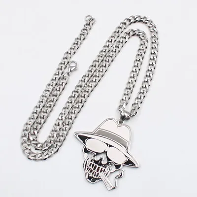 $10.99 • Buy  Stainless Steel 5mm 24'' Necklace ICP HATCHET JUGGALETTE HAT Smoking Pendant