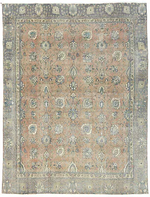 Large Antique Muted Floral 9X12 Distressed Vintage Oriental Rug Farmhouse Carpet • $1088