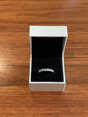 $50 • Buy Pandora Sparkling Row Eternity Ring Size 56 RRP $119