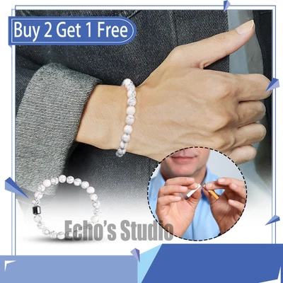 Triple Protection Smoking Cessation Bracelets Magnet Anti Smoke Bracelet 8MM • £2.49
