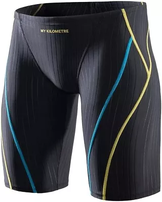 MY KILOMETRE Jammer Swimsuit Mens Solid Swim Jammers Endurance Long Racing Sz 4x • $14.39