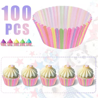 Cupcake Cases 100pcs Liners Muffin Kitchen Baking Paper Cake Cup Multi Color • $4.19