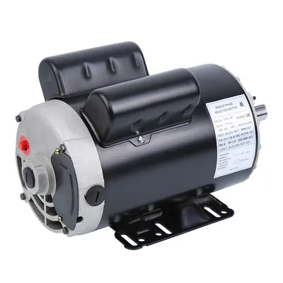 5HP 230V Air Compressor Duty Electric Motor 1 Phase 3450 RPM 143T 7/8  Shaft • $175.88