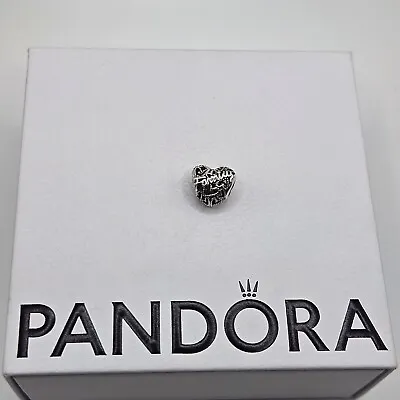 Genuine Pandora Openwork Family Heart Charm ALE 925 #798571C00 • £15