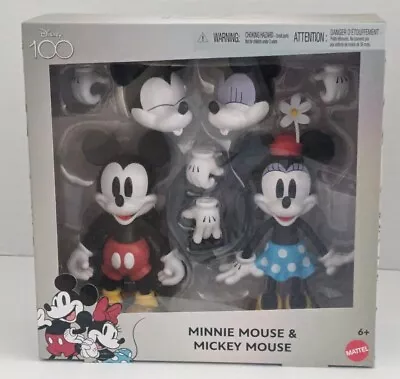 Disney 100 Collectible Action Figures Mickey And Minnie Mouse Posable Characters • $47.99