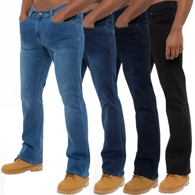 £19.99 • Buy Enzo Mens Bootcut Jeans Stretch Denim Wide Leg Flared Trouser Pants All UK Sizes
