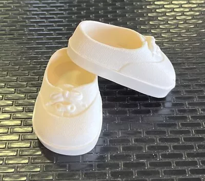 Vintage MY FRIEND MANDY Doll ~ WHITE Faux Lace-Up Tennis SHOES ~ Taiwan ~ VGUC • $15.99