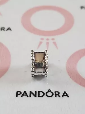 Genuine Pandora Silver Beaded Edge Clip Charm. 925 ALE • £10