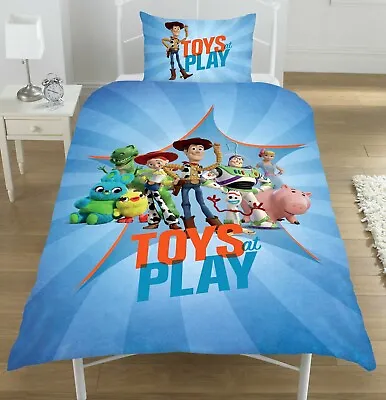 £19.95 • Buy Official Toy Story 4 Single Duvet Set Toys At Play Reversible Woody, Buzz, Forky