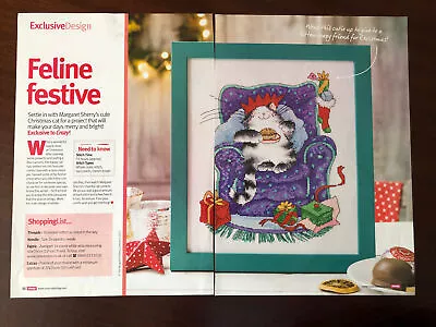 Margaret Sherry Christmas Cat Cross Stitch Chart **from A Magazine** • £1.60