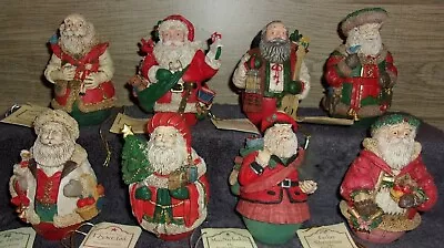 Vtg Set Of 8 Heritage Santa Collection Roly Poly Figures Midwest Of Cannon Falls • $162.79