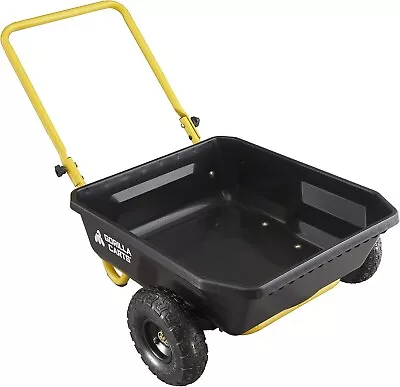 Gorilla Carts 2-Wheel Garden Dump Wagon Cart W/ Foldable Handle GCR-4 Poly 300lb • $75.99