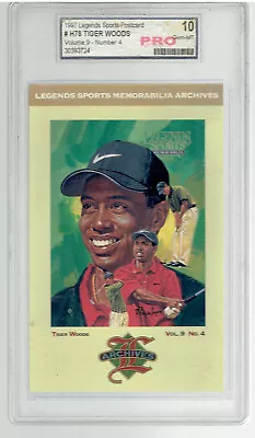 1997 Legends Sports Postcard Tiger Woods #H78 Volume 9 - Number 4 Pro 10 Gem-Mt • $12.99
