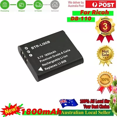 NEW 1800mAh Li-ion Battery Pack For Ricoh DB-110 GR III WG-6 G900 Digital Camera • $16.98