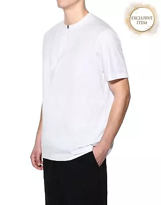 RRP€139 Y-3 YOHJI YAMAMOTO X ADIDAS T-Shirt Size M Logo Half Zip Round Collar • £2.30