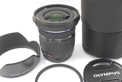 Olympus Zuiko 9-18mm F/4-5.6 ED Lens Excellent Cased Caps  4/3 Four Thirds • £179.99