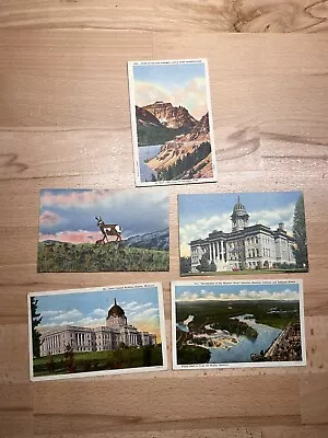 Vintage Lot Of Postcards 40-50’s Linen Photos Montana • $7.99