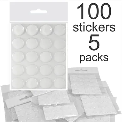 $9.12 • Buy 18 Mm 3/4  Clear Dome Transparent Stickers Round Domed Gel Resin Self Adhesive