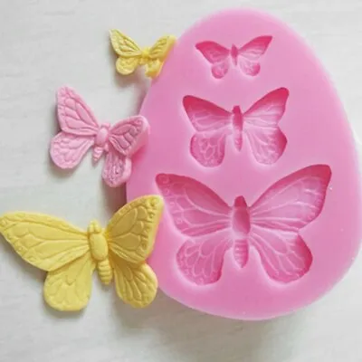 £2.75 • Buy 3D Butterfly Silicone Mould Fondant Cake Topper Mold Chocolate Candy Baking Tool