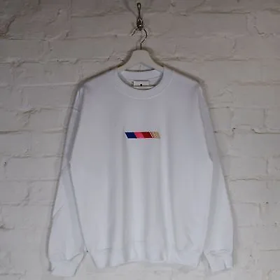 Nascar Stripe Hip Hop Odd Future White Black Sweatshirt Top By Actual Fact  • £27