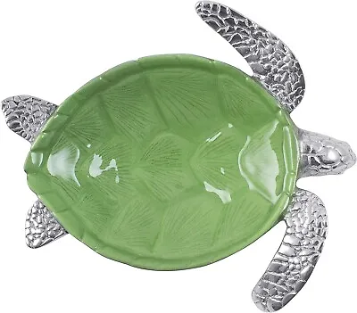 SEA TURTLE SERVER GREEN ENAMEL AND Aluminum • $144