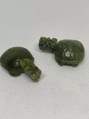 Jade Chopstick Stands - Turtles 2 Pc Set. Approximately 4x2.5cms Set 2 • $4.50