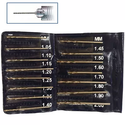 Micro Mini HSS Twist Drill Set 1.05 TO 2.00mm Drilling Craft Hobby Jewelry • $7.58