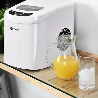 Portable Compact Electric Ice Maker Machine Mini Cube 26lbs/Day White Office • $109.99