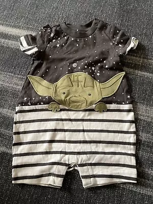 Baby Gap 3-6 Months Yoda Short Sleeve Bodysuit Star Wars Unisex • £8