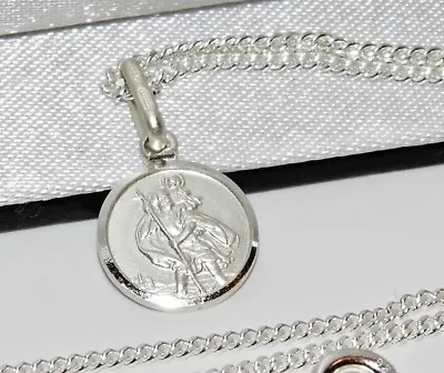 Sterling Silver St Christopher Pendant 925 Silver ~ Choice Of Chain • £9.95