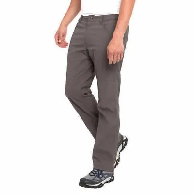 NEW Men's Eddie Bauer Tech Fleece Lined Pants 2 Way Stretch UPF 50+ GRAY 36x34 • $27.99