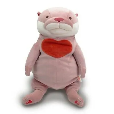 Shinada Global Mochi-KawaUso Otter Heart Pink L Size Plush Doll  New • $64