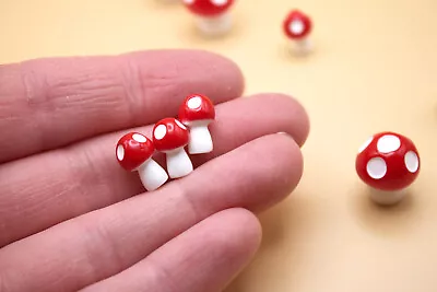 Tiny Red & White 10 Or 20 Pk Miniature Mushroom For Fairy Garden Or Terrarium • $15.10