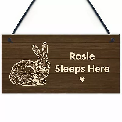 Personalised Sign For Rabbit Hutch Garden Sign Gift For Family Rabbit Gift  • £5.99