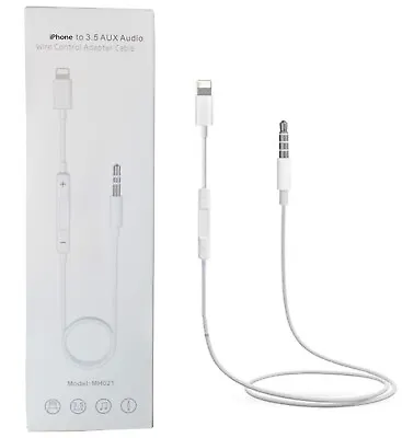 3.5mm Male To IPhone 14 13 12 8 IPad IPod Audio Aux Stereo Car Headphones Cable • £5.40