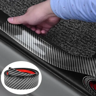 Carbon Fiber Car Sticker DIY Protector Strip Auto Door Sill Guard Anti Scratch  • $8.79