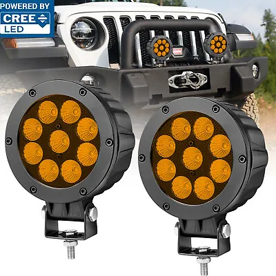 2x 5  90W Cree LED Round Offroad Driving Lights Spot Pods Headlights ATV 4WD 12V • $41.39