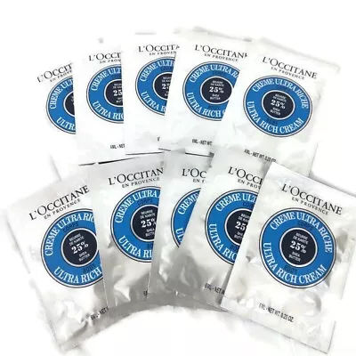 L'Occitane  25% Shea Butter Ultra-Rich Body Cream Samples 6ml X 10 NEW • $21.99