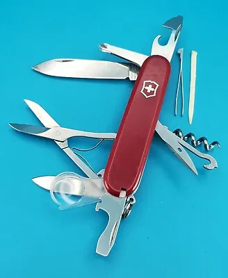 Victorinox Explorer Red Swiss Army Knife W/ Magnifying Glass! • $37.37