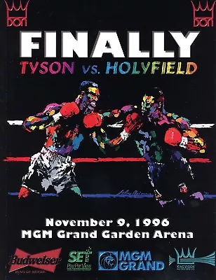 Mike Tyson V Evander Holyfield I On Site Boxing Fight Program 11/9/96 • $79.95